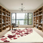 Crimson Pink Hearts Cascade Rug