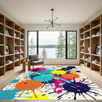 Vibrant Splatter Collection Abstract Expressionism Rug