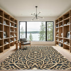 Ornate Gold Interlaced Star Rug