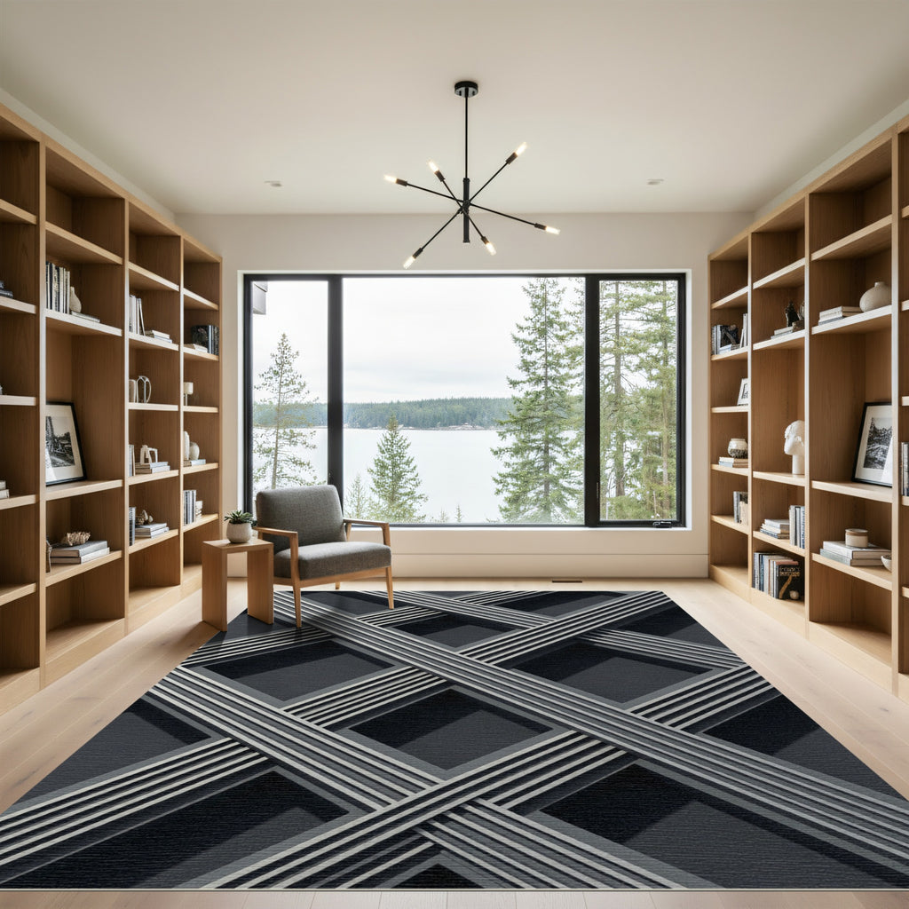 Monochromatic Gray Geometric Intersecting Linear Rug