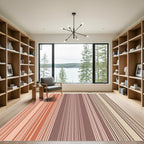 Warm Pastel Stripe Accent Rug