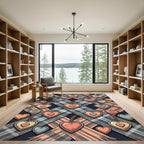 Rustic Plaid Heart Charm Tapestry Rug