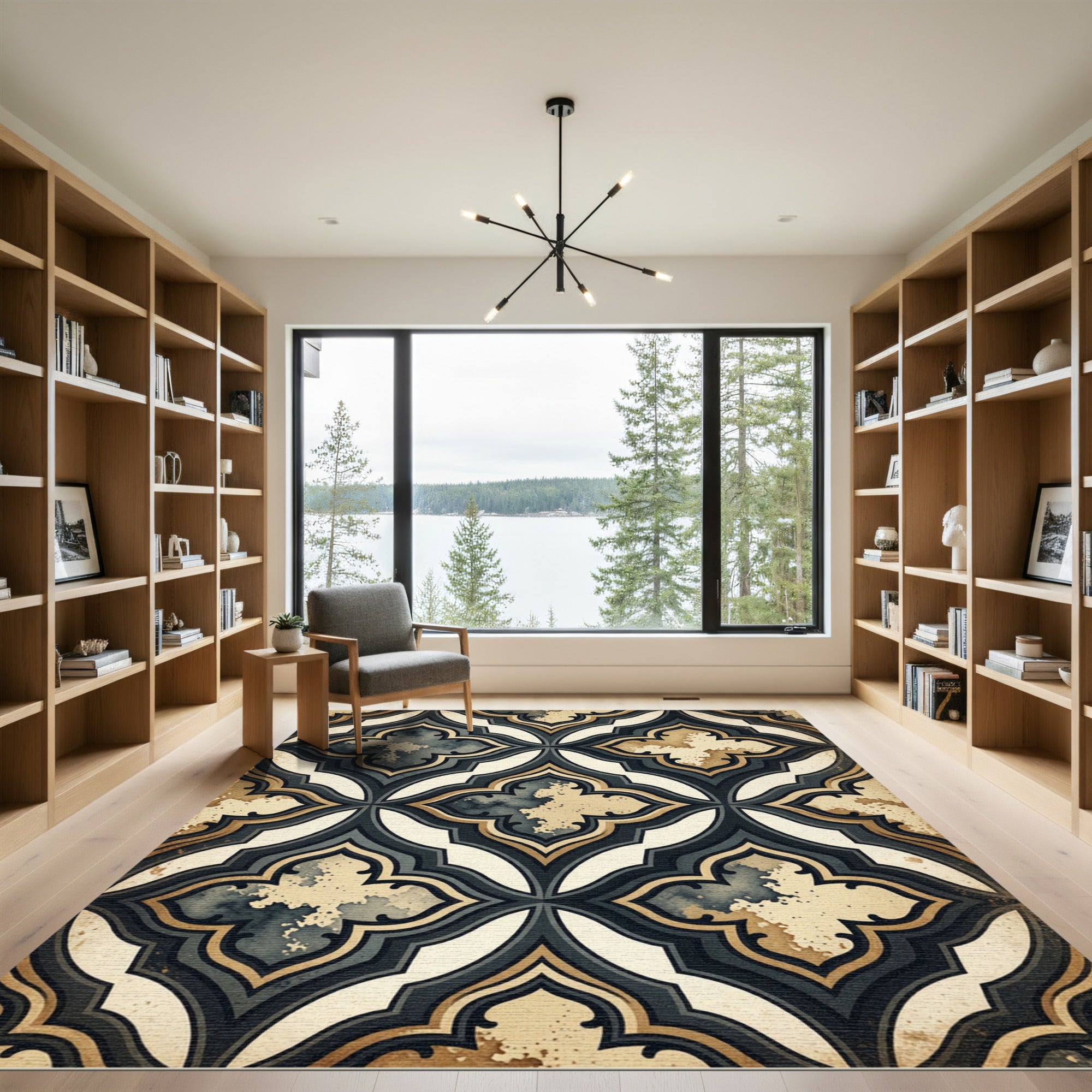 Vintage Quatrefoil Medallion Arrangement Rug