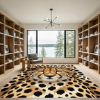 Golden Cheetah Spots Wild Animal Rug