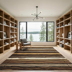 Rustic Wood Grain Horizontal Plank Rug
