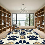 Midnight Paw and Biscuit Graphic Rug