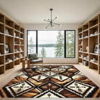 Desert Landscape Diamond Medallion Rug