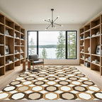 Geometric Honeycomb Neutral Tones Rug