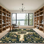 Enchanting Garden Floral Topiary Rug
