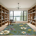 Wildflower Meadow Botanical Sage Rug