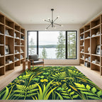 Lush Green Meadow Botanical Clover Rug