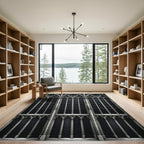 Gothic Arched Silver Window Frame Rug