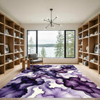 Deep Amethyst Ink Flow Rug