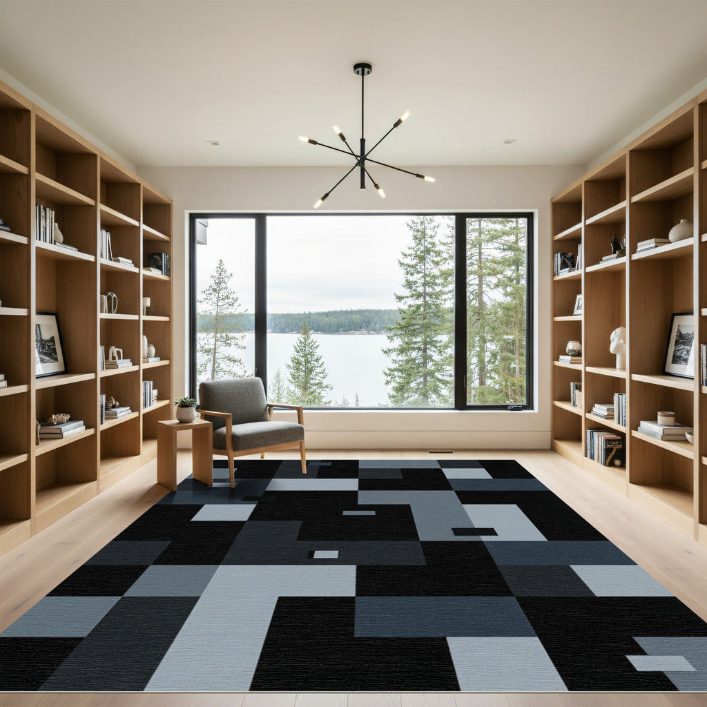 Monochromatic Geometric Block Composition Rug