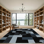 Monochromatic Geometric Block Composition Rug