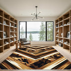 Earthy Canyon Chevron Landscape Rug