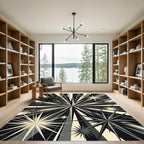Monochromatic Radiating Burst Stellar Area Rug