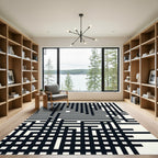Abstract Labyrinth Lines Rug
