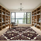 Regal Heart Cherub Ribbon Ornament Rug