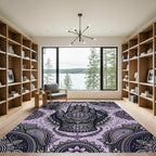 Lavender Paisley Hand Mandala Rug
