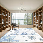 Cute White Bear Snowflakes Rug