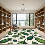 Green Pea Pod Arrangement Rug