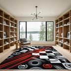 Dynamic Checkered Racing Flag Speed Rug