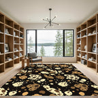 Earthy Tones Organic Blob Scatter Rug