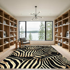 Bold Black and Ivory Zebra Stripes Rug