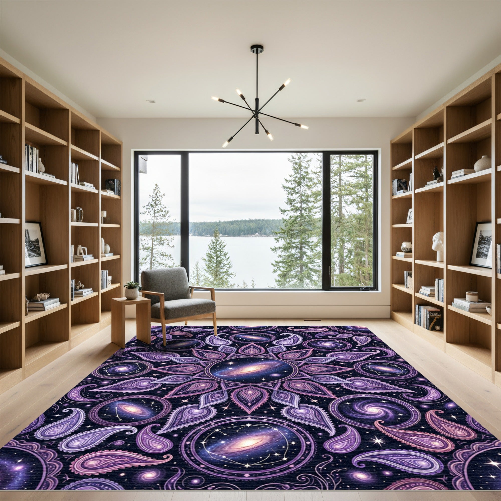 Celestial Paisley Galaxy Mandala Rug