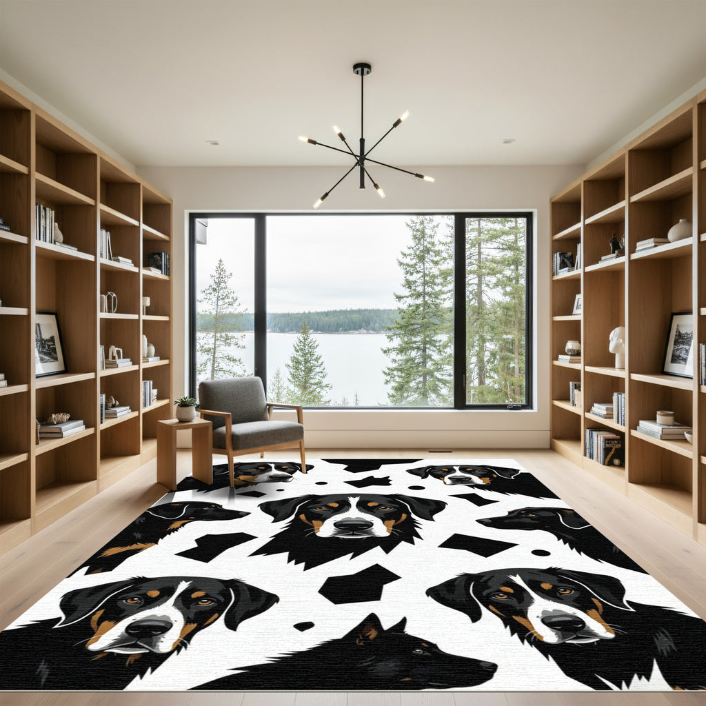 Black and Tan Dog Collage Rug