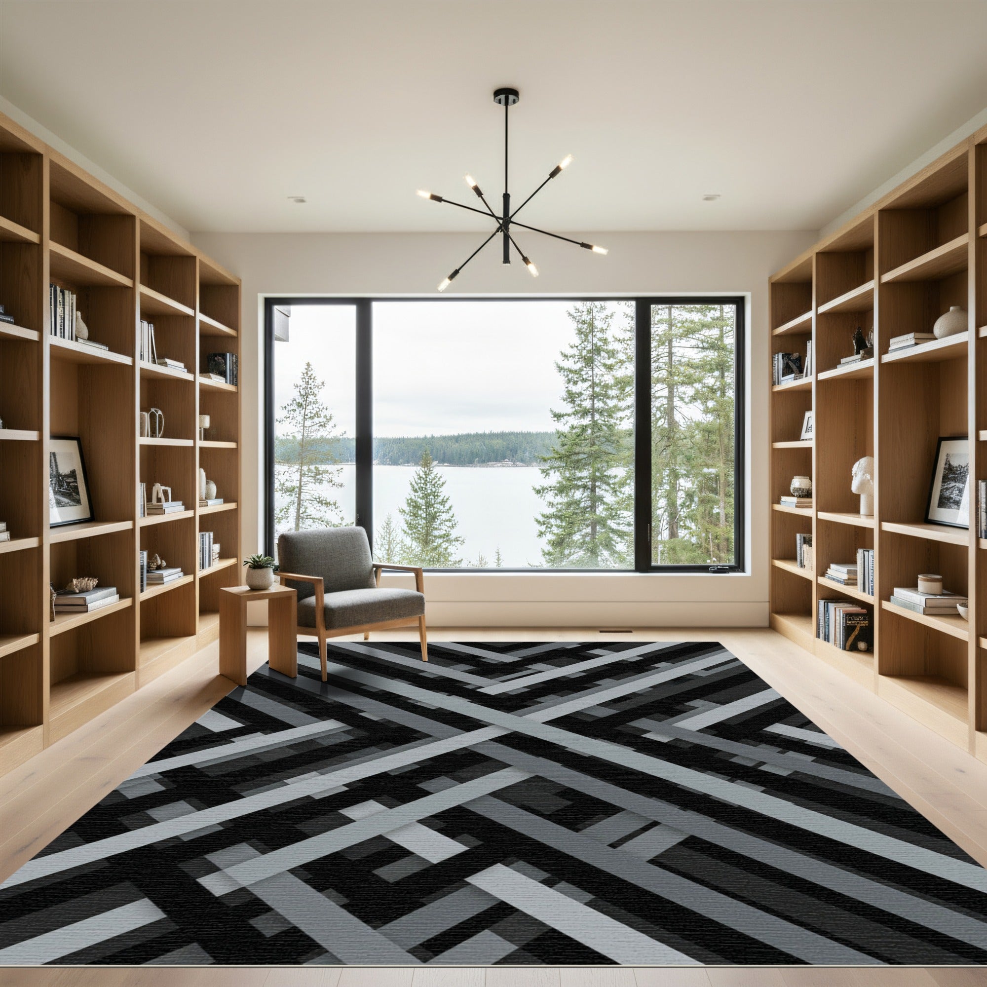 Monochromatic Geometric Intersecting Linear Strips Rug