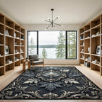 Gilded Acanthus Scrollwork Medallion Rug