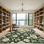 Cream Rose and White Meadow Floral Rug