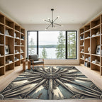 Antique Sunburst Ornamental Symmetry Rug