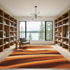 Earthy Tones Desert Landscape Strokes Rug