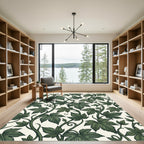 Lush Botanical Green Ivy Vine Rug