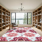 Pink Petal Floral Cloudscape Rug