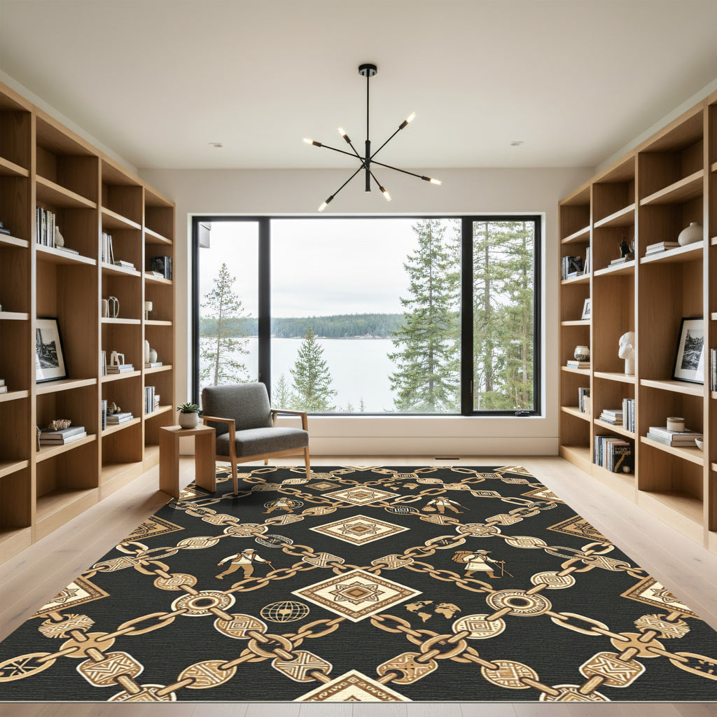 Global Explorer Chain Medallion Rug