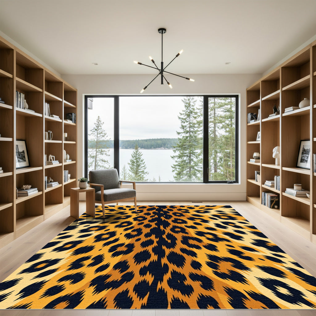 Amber Black Feline Spots Rug