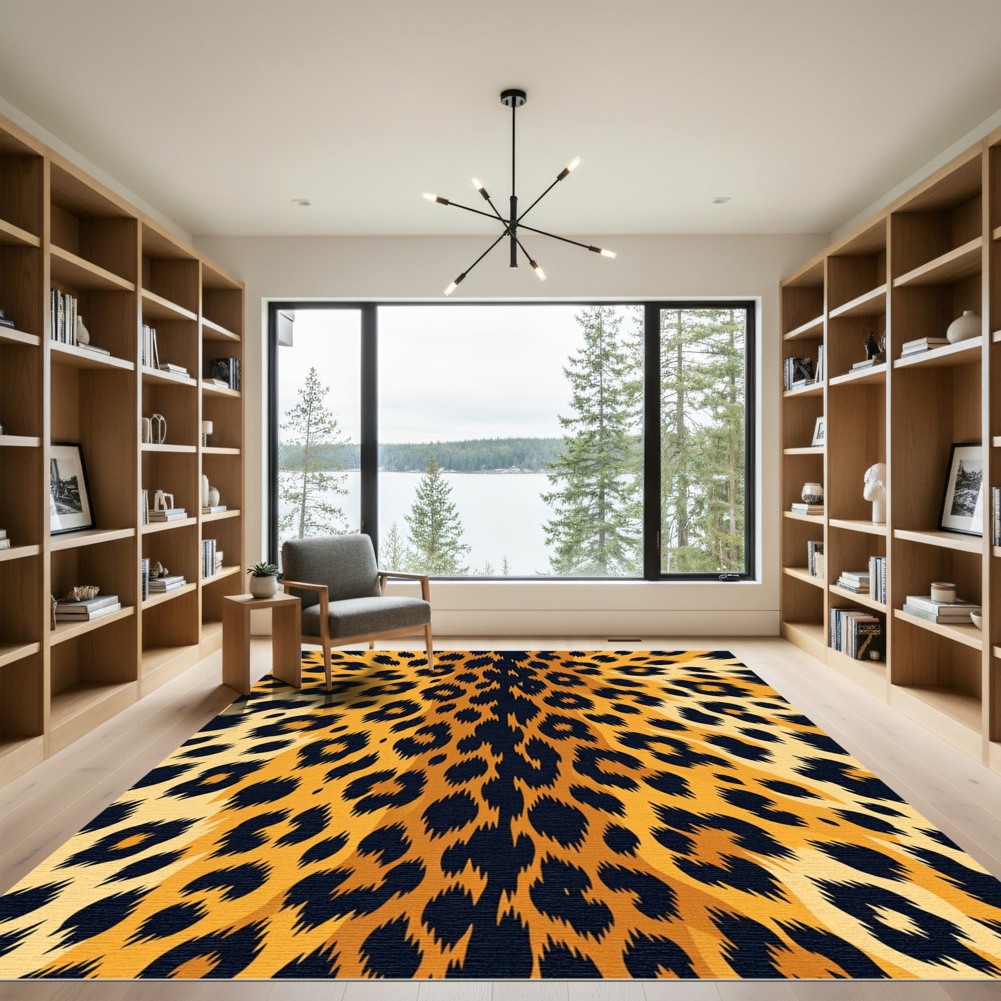 Amber Black Feline Spots Rug