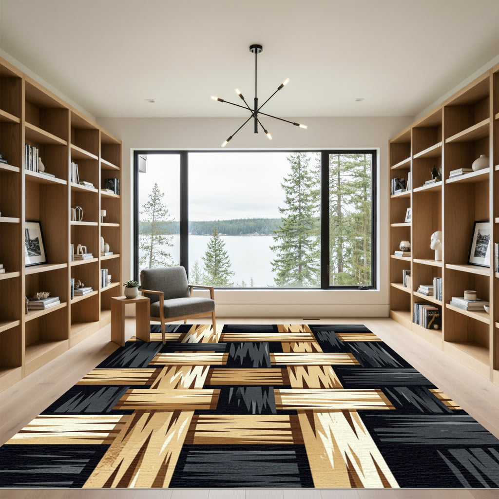 Braided Wood Grain Texture Rug