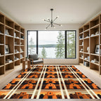 Adobe Sunset Mission Terracotta Grid Rug