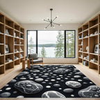 Monochromatic Pebbles Scattered Composition Rug
