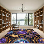 Celestial Crystal Ball Galaxy Astrology Rug