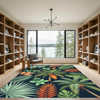 Vibrant Tropical Palm Leaf Collection Rug