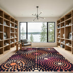 Warm Orange Dot Gradient Array Rug