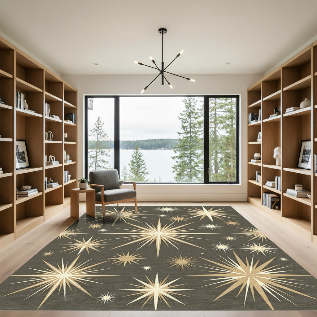 Golden Starburst Radiance Rug
