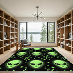 Glow in the Dark Alien Galaxy Rug