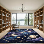 Celestial Starry Night Cosmic Galaxy Rug